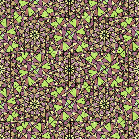 ABSTRACT SEAMLESS BACKGROUND WITH KALEIDOSCOPE PATTERNの写真素材