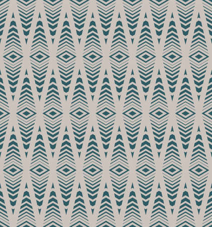 BEIGE SEAMLESS PATTERN WITH EMERALD ABSTRACT ORNAMENT IN VECTORのイラスト素材