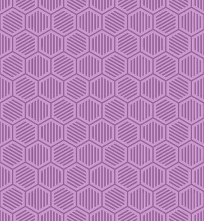 SEAMLESS PATTERN WITH HEXAGONS ON A LILAC BACKGROUND IN VECTORのイラスト素材