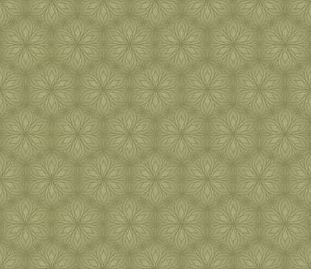 OLIVE SEAMLESS PATTERN WITH LINEAR ORNAMENT IN VECTORのイラスト素材
