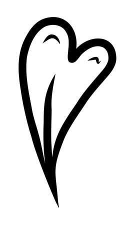 SKETCH OF A PLANT LEAF ISOLATED ON A WHITE BACKGROUND IN VECTORのイラスト素材