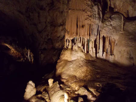 stalagmites and stalactites rocket shaped の写真素材