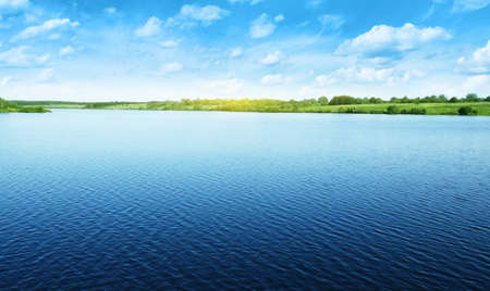 Summer water landscape.の写真素材