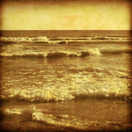 Old style photo of seascape  の写真素材