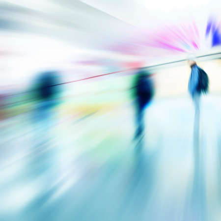 Blurred people at subway station.の写真素材