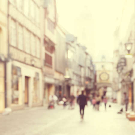 Abstract blurred image of a city street scene.の写真素材