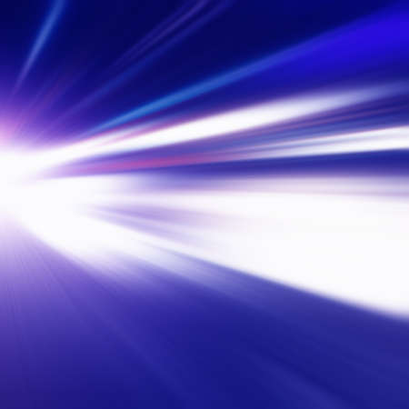 Abstract image of night lights with motion blur in the city.の写真素材