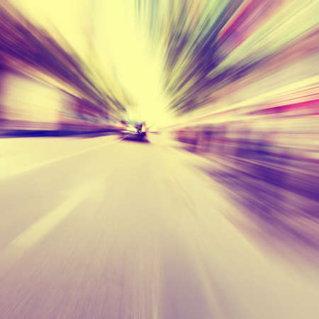 Car on the road in motion blur.の写真素材