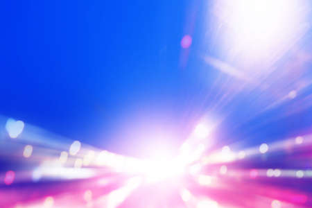 Abstract image of speed motion on the road in the city.の写真素材
