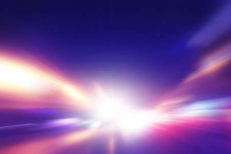Abstract image of high speed on the road at night.の写真素材