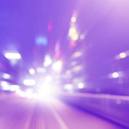 Abstract toned image of speed motion on the road at night.の写真素材