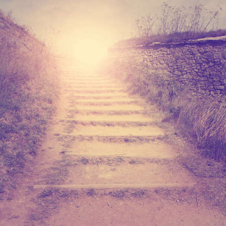 Old stairs in vintage style.