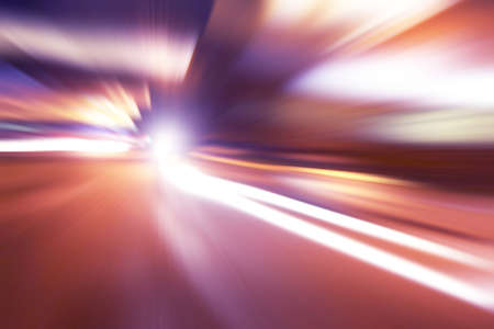 Abstract image of speed motion on the road at night time.の写真素材