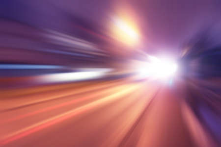 Abstract image of speed motion in the city at night.の写真素材
