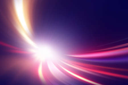Abstract image of speed motion at night.の写真素材
