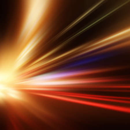 Abstract image of speed motion on the night road.の写真素材