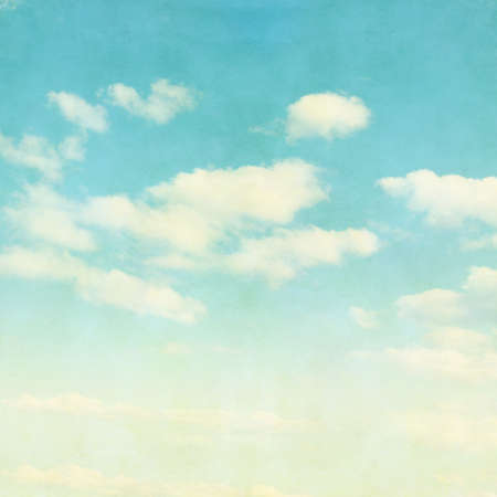 Blue sky background in grunge and retro style.の写真素材