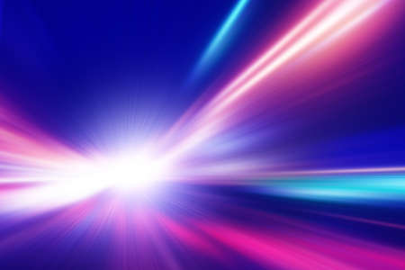Abstract image of speed motion on the night road.の写真素材