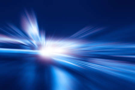 Abstract image of speed motion on the road at night time.の写真素材