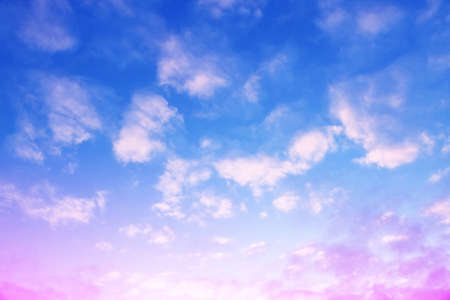 Colorful sky with clouds at sunset.の写真素材