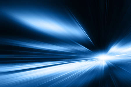 Abstract blurred speed motion in tunnel.の写真素材