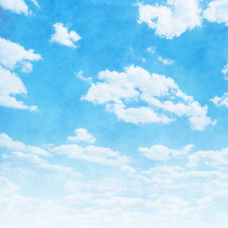 Grunge image of blue sky with clouds.の写真素材