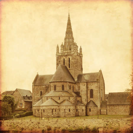 Old castle in retro style.の写真素材