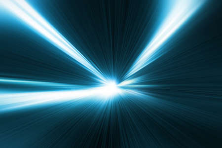 Abstract image of driving  in the tunnel at night. Motion blur.の写真素材