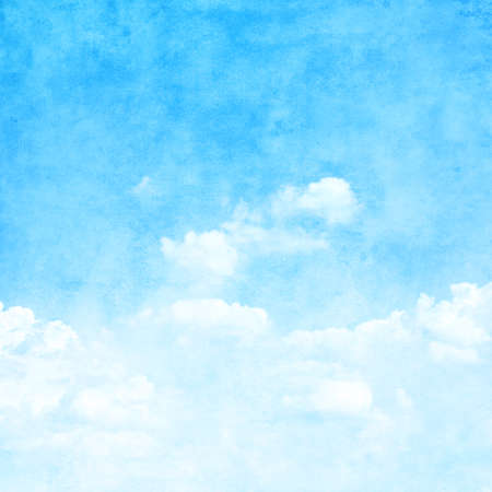 Blue sky with clouds in grunge style.の写真素材