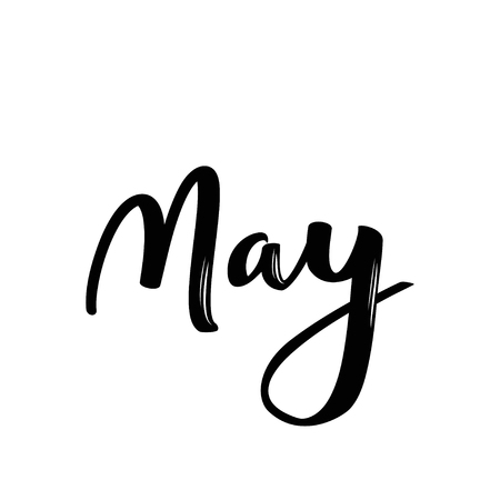 Handwritten calligraphic word. May month nameのイラスト素材