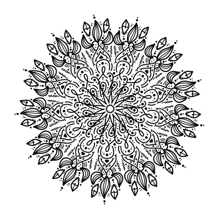 Ornament Mandala. Vector template illustration for design.のイラスト素材