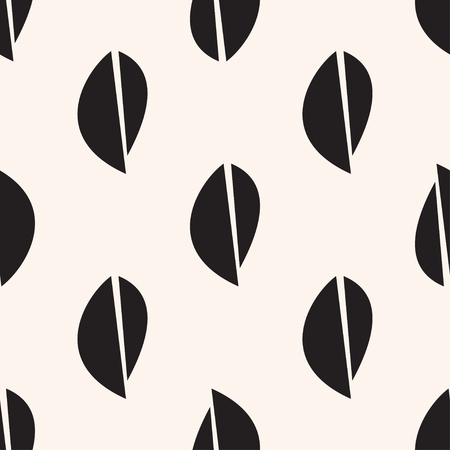 Black leaves astract pattern. Graphic seamless background.のイラスト素材