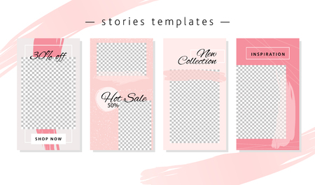 Design templates for social networks. Bbright collection for cell phones.のイラスト素材