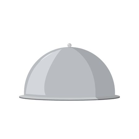 Restaurant serving utensil. Cloche food plate vector illustration.のイラスト素材