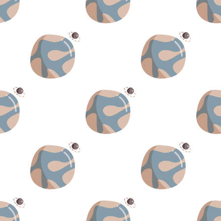 Outer space seamless background. Simple kids background with planets.のイラスト素材