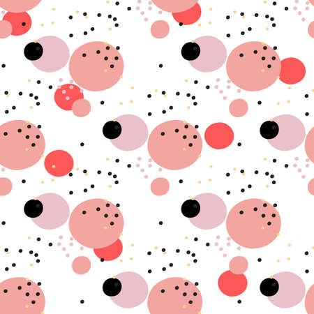 Abstract seamless pattern with colorful elements. Vector texture for your design. Simple modern...