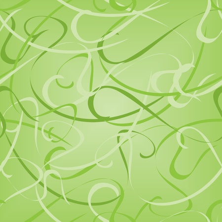 Seamless vector green pattern with smoothly curved lines のイラスト素材
