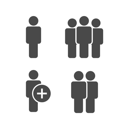 User Profile Group Set Icon Symbol. Vectorのイラスト素材