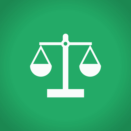 Pictogramm of justice scales. Choice, balance concept. Icon, vector, flat design.のイラスト素材