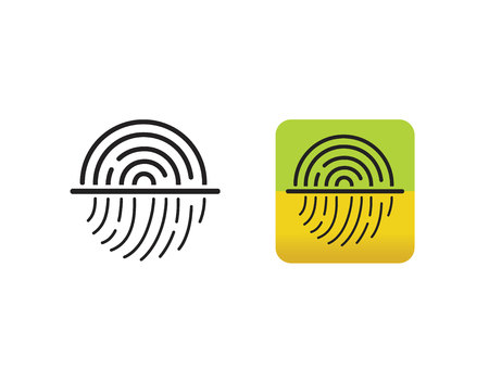 Scaner Fingerprint icon.Symbol for graphic and web design. flat vector illustration.のイラスト素材
