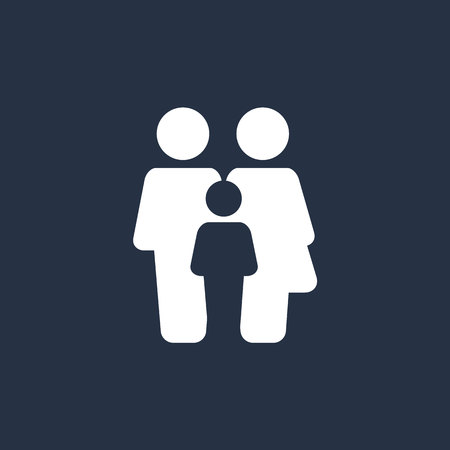 Family Icon Vector . Flat Sign for using in the App, UI, Art, Logo, Webのイラスト素材