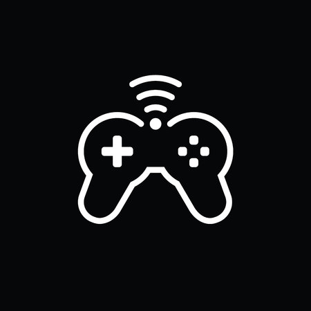 game console icon. video gaming joystick. vector