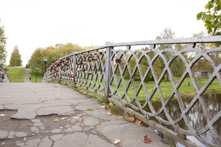 Bridge with locks. Petrozavodsk Russia 23 September 2015のeditorial素材
