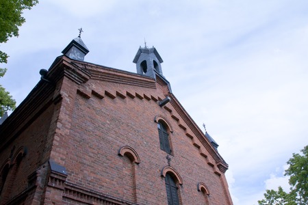 MALMGARD FINLAND 29 JULY 2015: Old red brick building.のeditorial素材