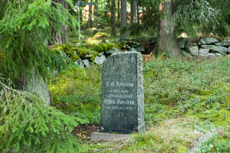 Old cemetery of Wrede family. 18 September 2018 - Anjala, Kouvola, Finland.のeditorial素材