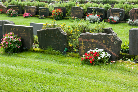 Cemetery in Kouvola, Finland - 6 September 2018のeditorial素材