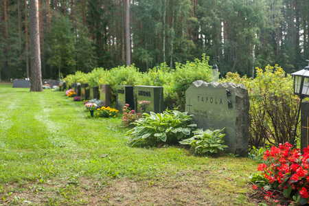 Cemetery in Kouvola, Finland - 6 September 2018のeditorial素材