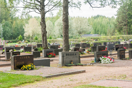 Cemetery in Kouvola, Finland - 6 September 2018のeditorial素材