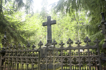 Old cemetery of Wrede family. 4 September 2018 - Anjala, Kouvola, Finland.のeditorial素材