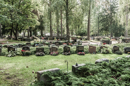 Cemetery in Kouvola, Finland - 6 September 2018のeditorial素材